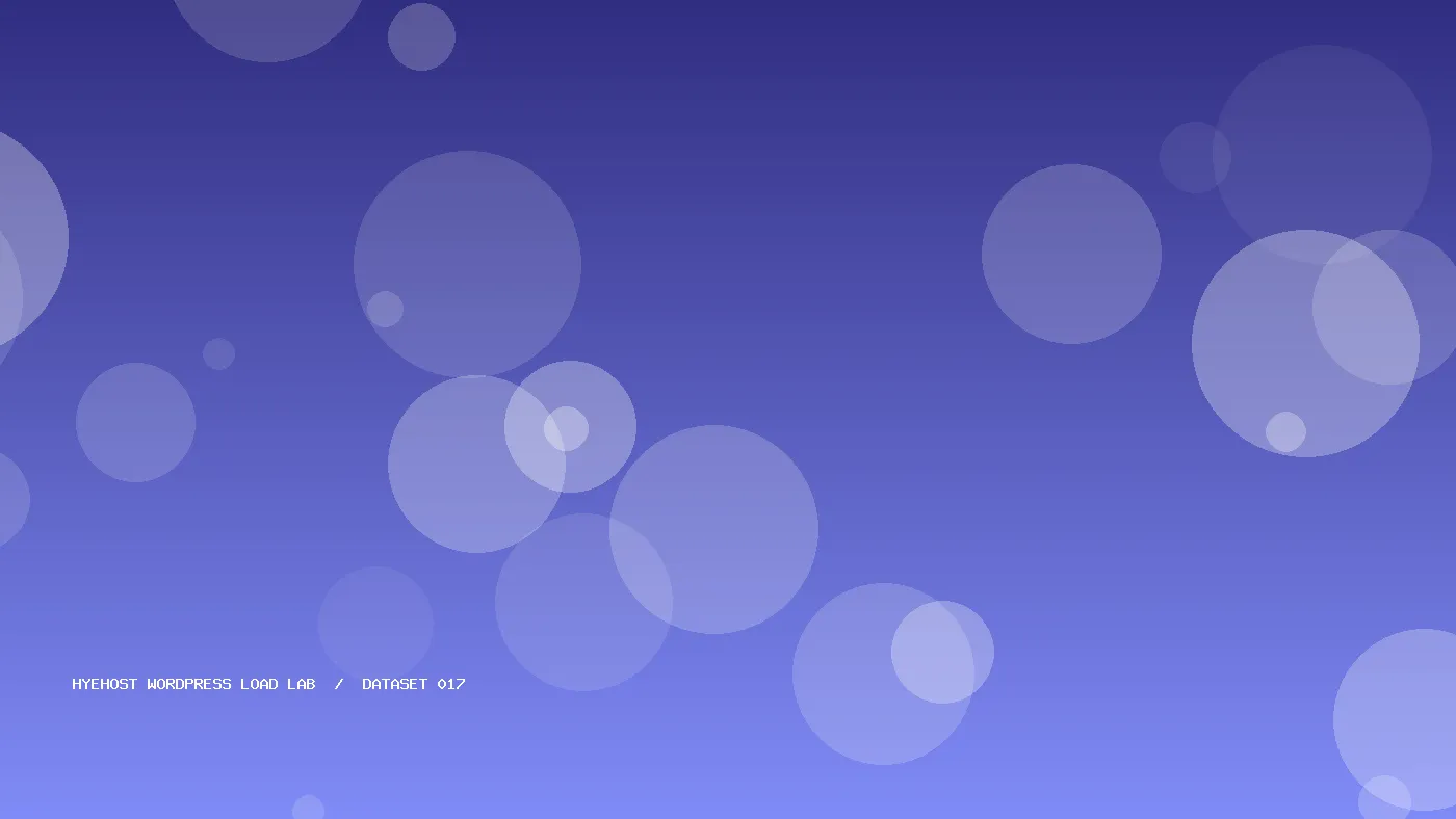Abstract HYEHOST load lab benchmark visual 017
