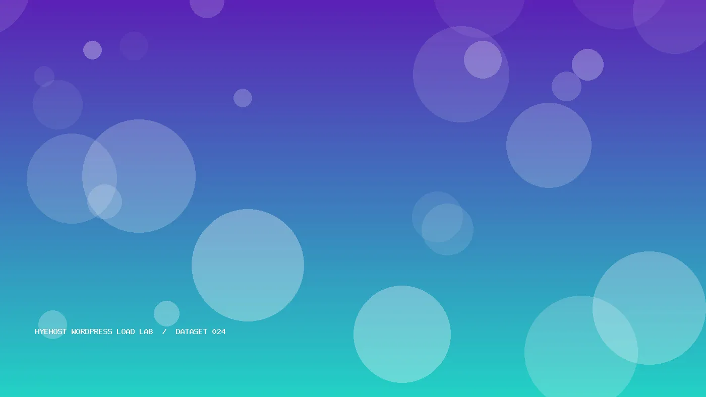 Abstract HYEHOST load lab benchmark visual 024