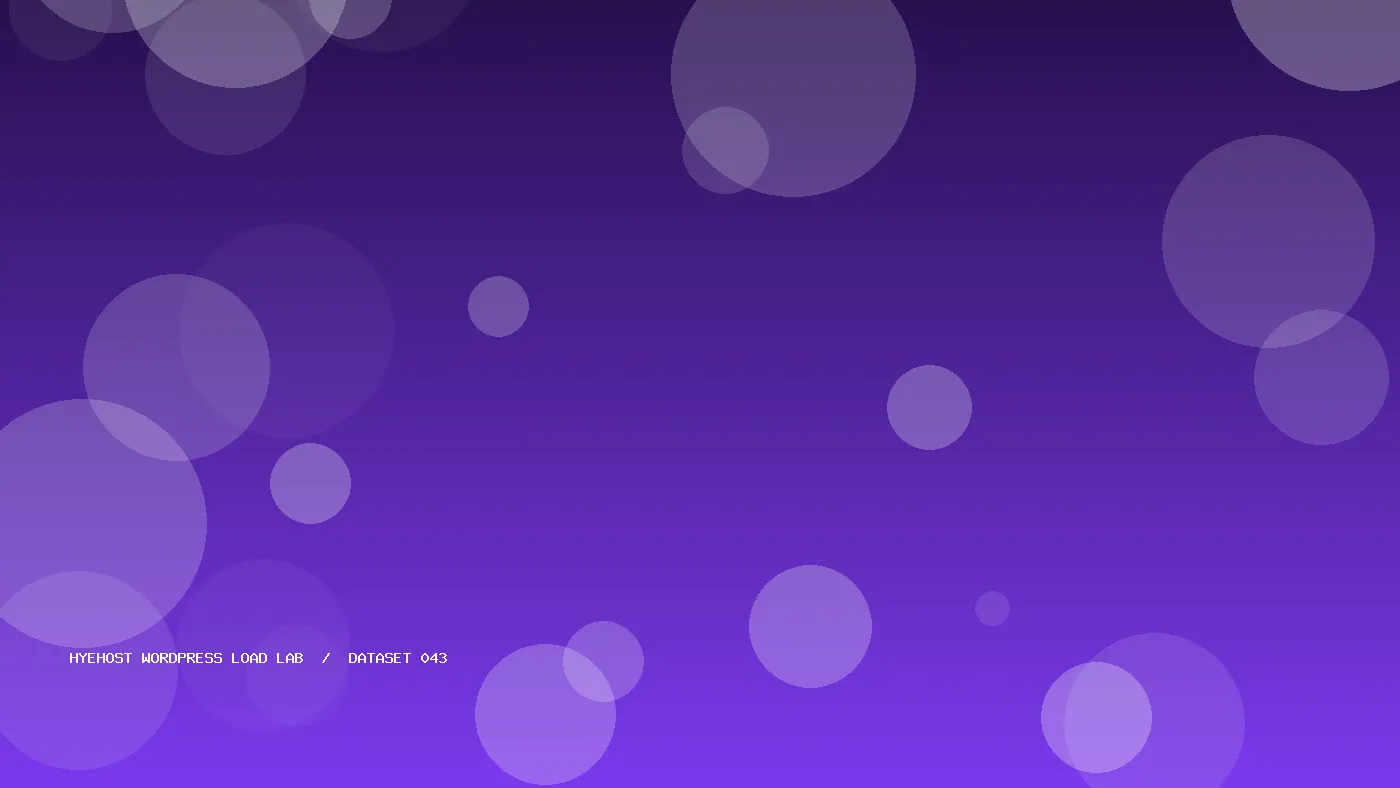 Abstract HYEHOST load lab benchmark visual 043