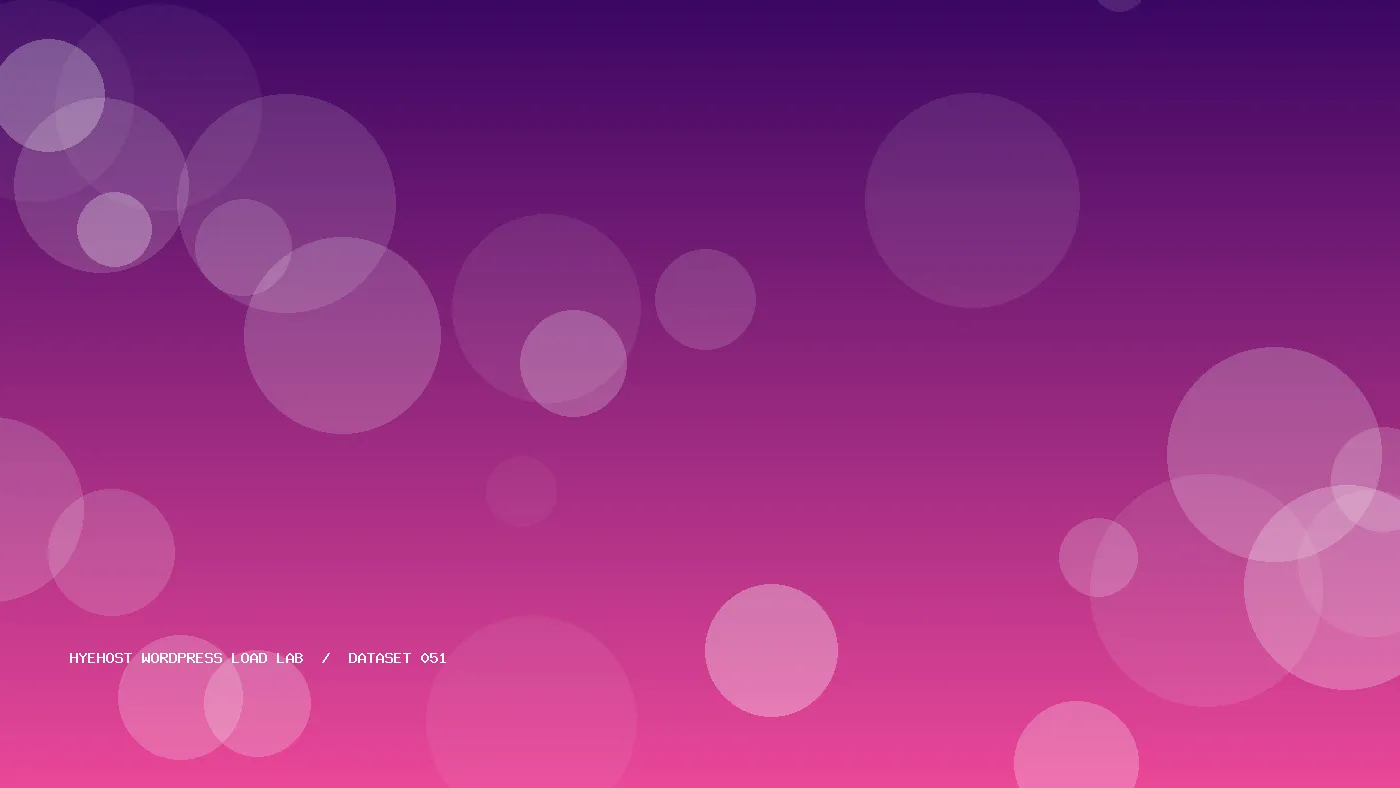 Abstract HYEHOST load lab benchmark visual 051