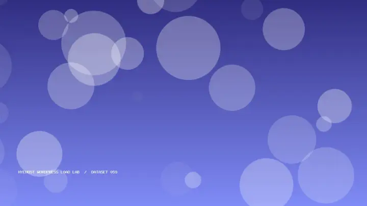 Abstract HYEHOST load lab benchmark visual 059