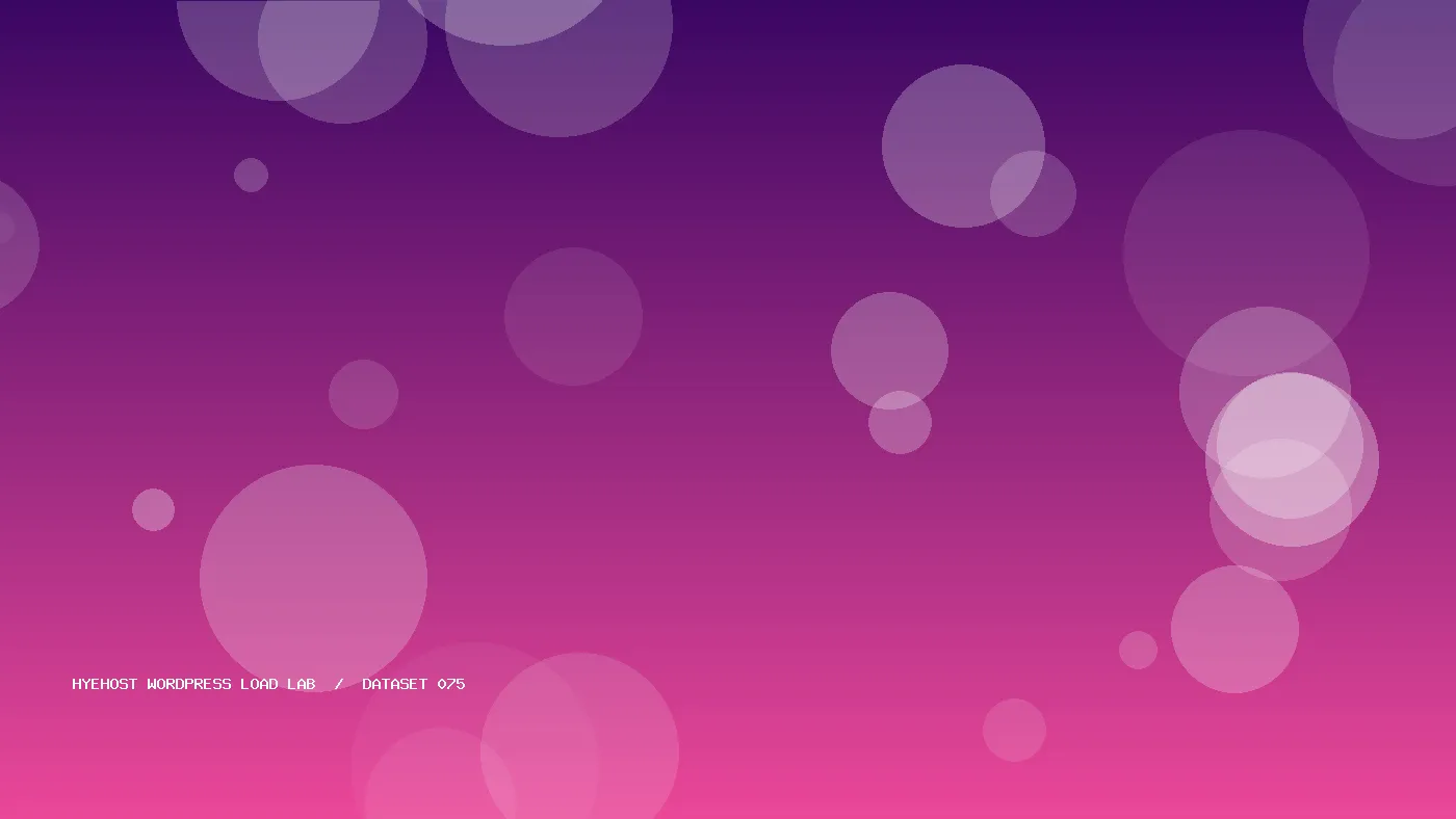 Abstract HYEHOST load lab benchmark visual 075