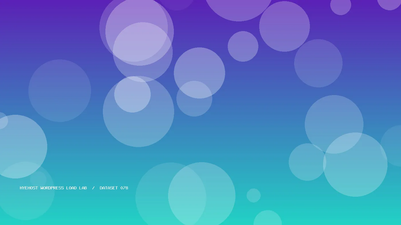 Abstract HYEHOST load lab benchmark visual 078
