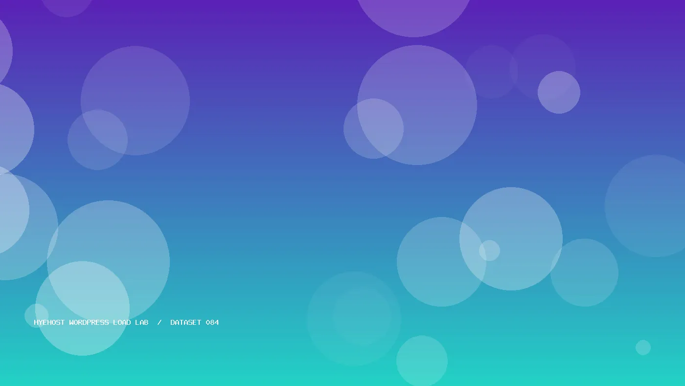 Abstract HYEHOST load lab benchmark visual 084