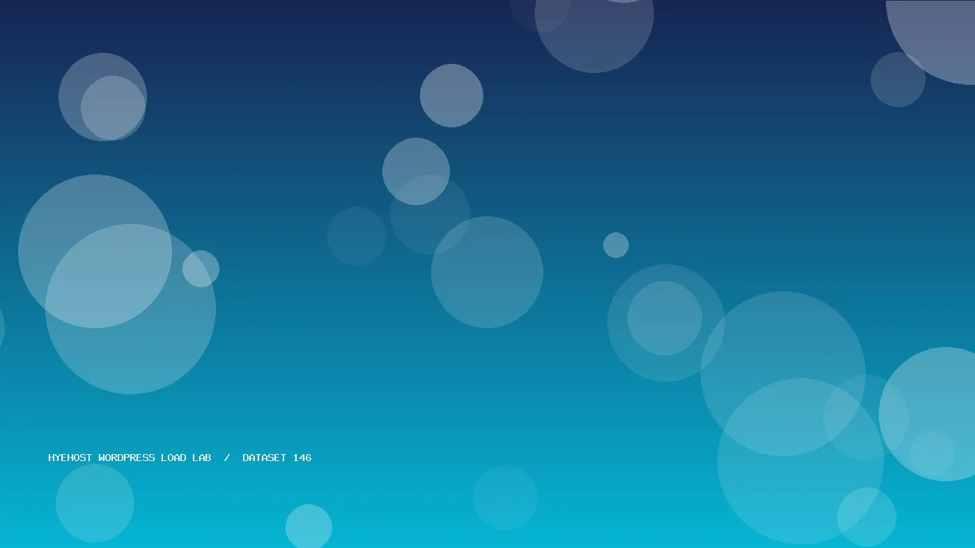 Abstract HYEHOST load lab benchmark visual 146