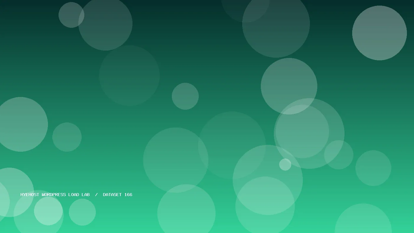 Abstract HYEHOST load lab benchmark visual 166